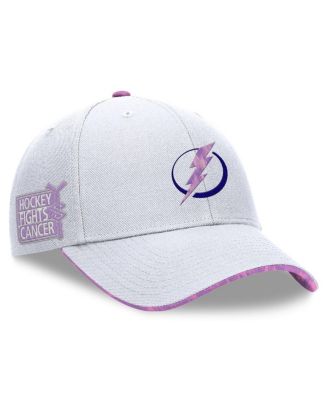 Fanatics - Men's White Tampa Bay Lightning Authentic Pro Hockey Fights Cancer Adjustable Hat