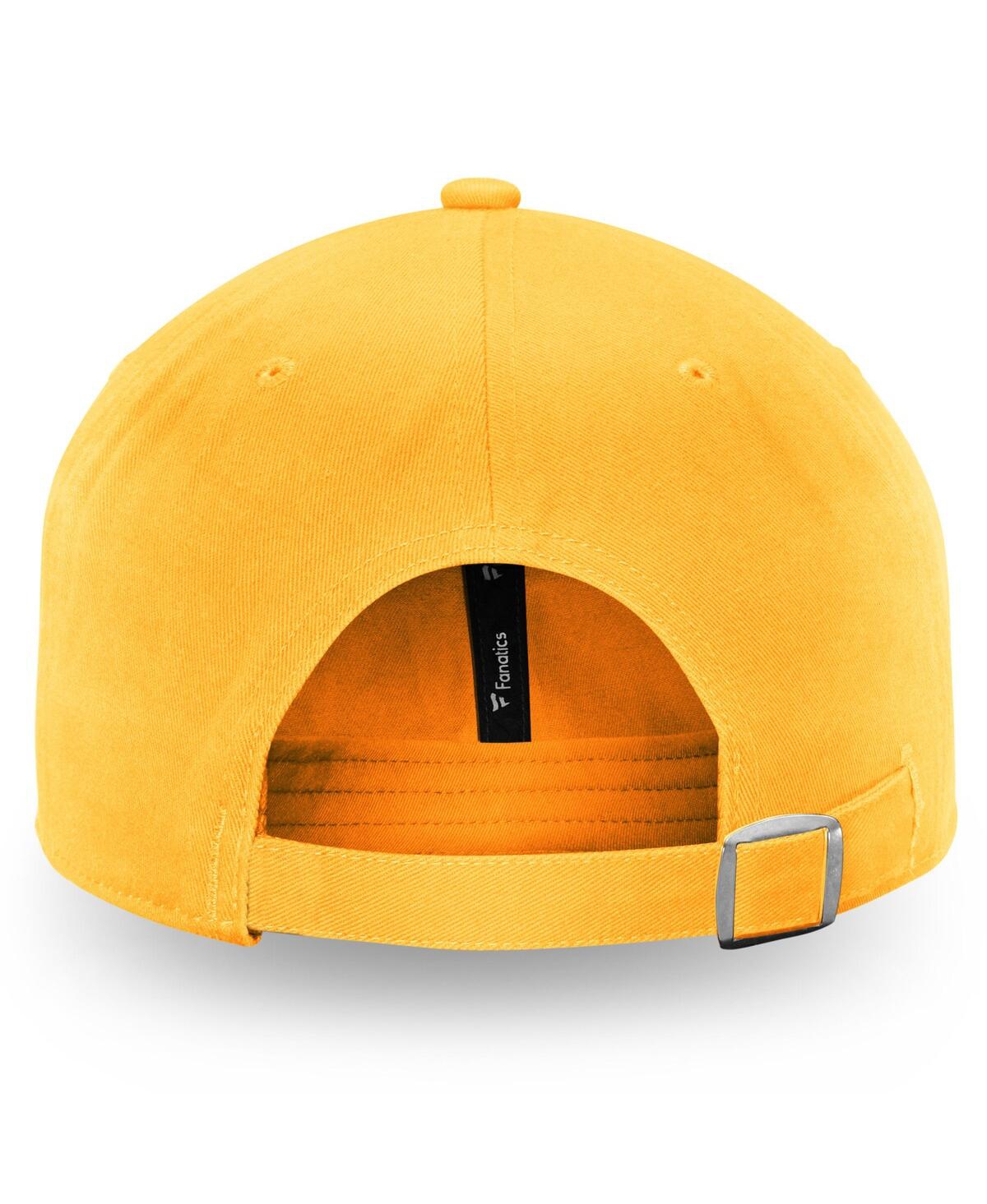 Fanatics Men's Gold Nashville Predators Wordmark Core Fundamental Adjustable Hat In Gold
