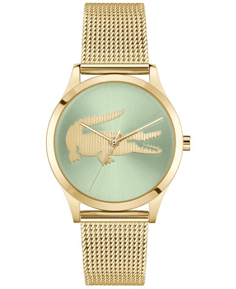 Женские часы Lacoste Crocodelle Gold Tone Stainless Steel Mesh Bracelet Watch, 36mm