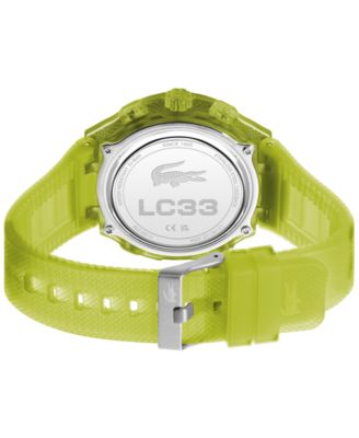 Men's LC33 Green Silicone Strap Watch, 45mm