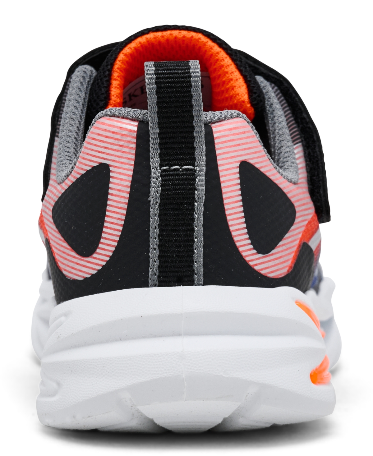 Skechers Toddler Kids S Lights: Flex-glow Ultra Fastening Strap Light-up Casual Sneakers From Finish Line In Black,silver
