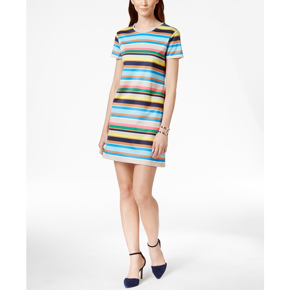 CeCe by Cynthia Steffe Confetti Stripe Shift Dress   Dresses   Women
