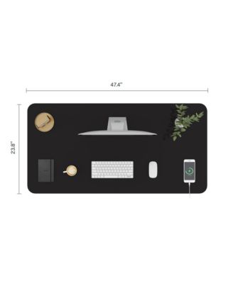 EG9B-E, Electric Height Adjustable Glass Top Standing Desk, Black