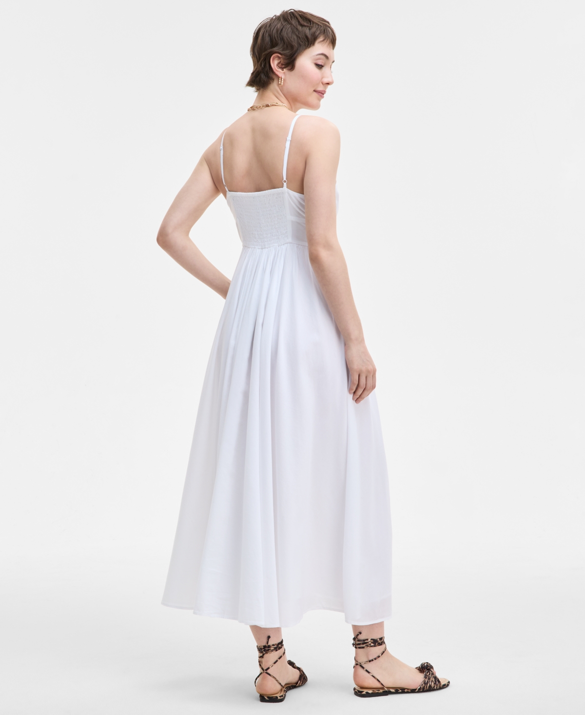 On 34th Women's Square-neck Maxi Dress, Exclusively At Macy's In Bright White