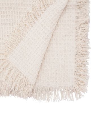 Fringe-Touched Waffle Weave Table Runner, 16" x 72"