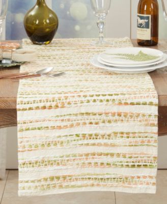 Contemporary Stripe Woven Table Runner, 16" x 72"