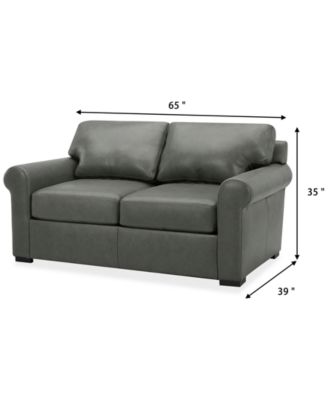 Radley Roll Arm 61" Leather Loveseat