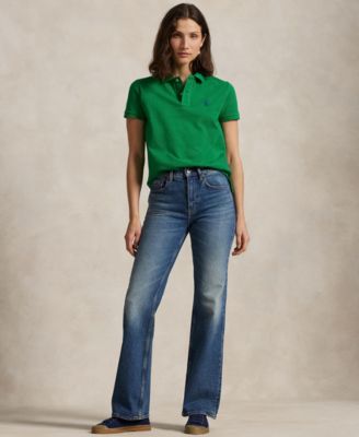 Women's Classic-Fit Mesh Polo Shirt