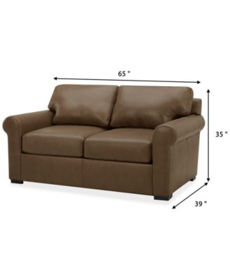 Radley Roll Arm 61" Leather Loveseat