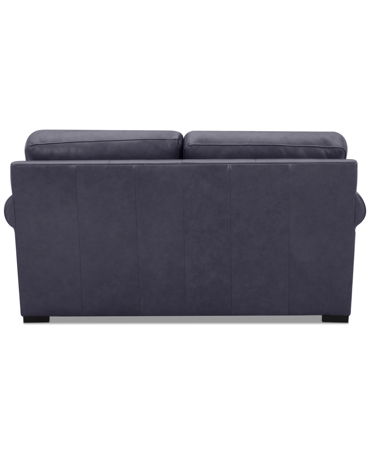 Macy's Radley 61" Leather Roll Arm Loveseat, Exclusively At  In Slate Grey