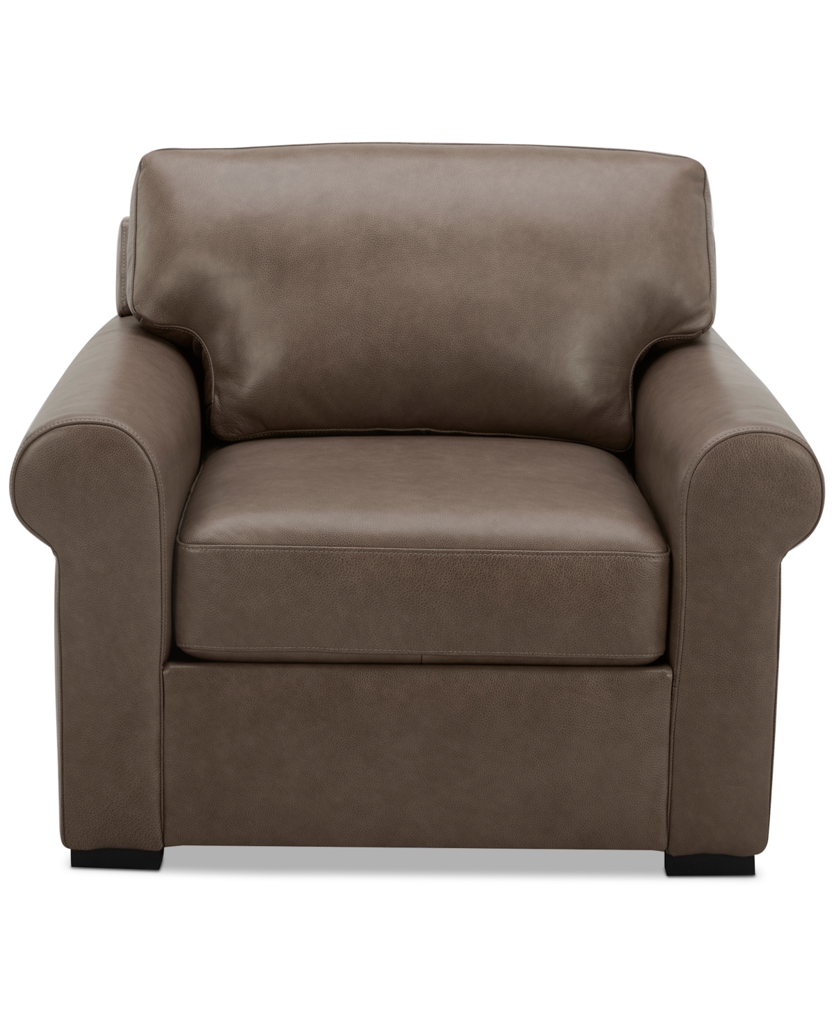 Macy's Radley 38" Leather Chair, Created For  In Taupe