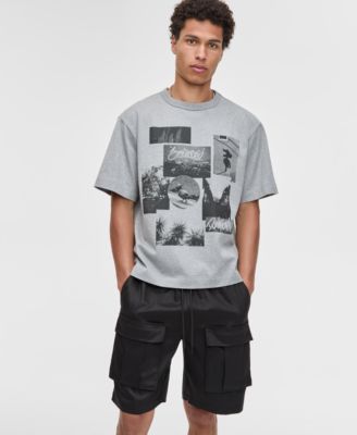Mode of One - Men's Relaxed-Fit Photo Collage Graphic T-Shirt