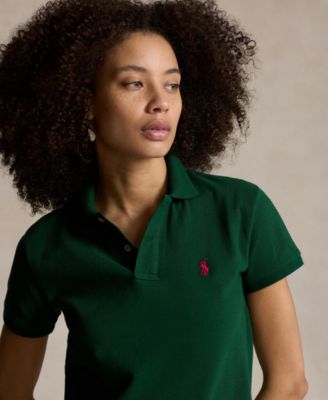 Women's Classic-Fit Mesh Polo Shirt