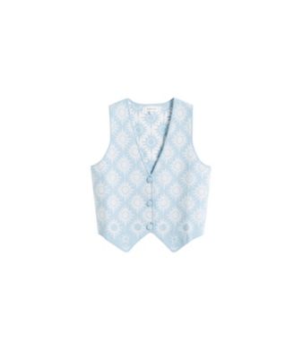 売れ筋商品|||チンティアンドパーカー カットソー トップス レディース Women's Laura Whitmore Sunflower Waistcoat Sky blue Chinti & Parker Women's Laura Whitmore Sunflower Waistcoat