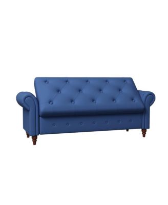 Upholstered Storage Bench with Rolled Arms