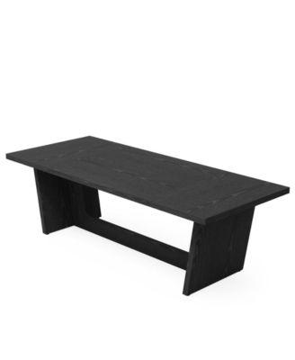 70.87-Inch Dining Room Table for 6-8 People, Rectangular Farmhouse Kitchen Table with Solid Pedestal