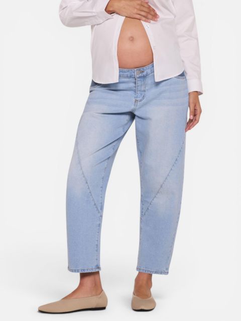 Женские джинсы Motherhood Maternity Under the Belly Barrel Leg Jeans - Motherhood, цвет: Варёный