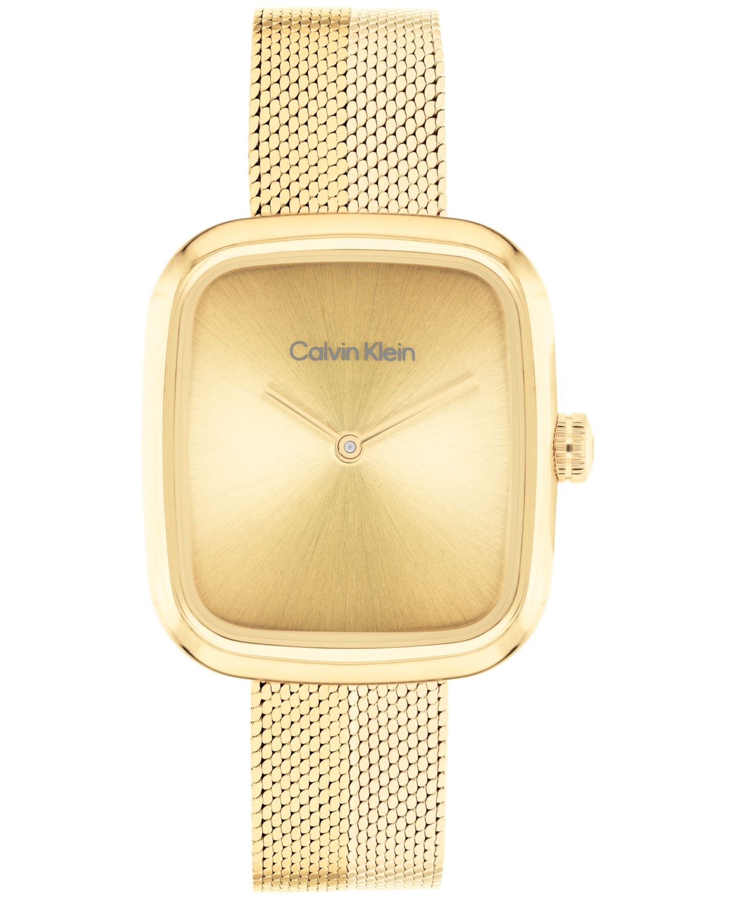 Женские часы Calvin Klein Adore Gold Tone Stainless Steel Mesh Bracelet Watch, 30mm — фото 1