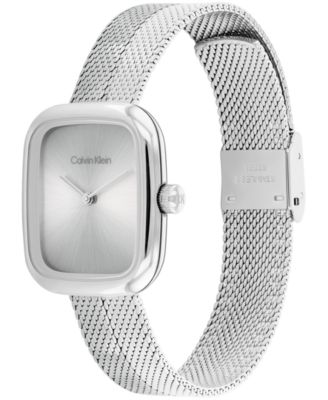 Women's Adore Silver Tone Stainless Steel Mesh Bracelet Watch, 30mm