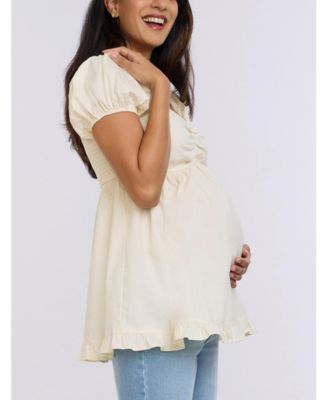 Maternity Off the Shoulder Short Sleeve Babydoll Top - Motherhood
