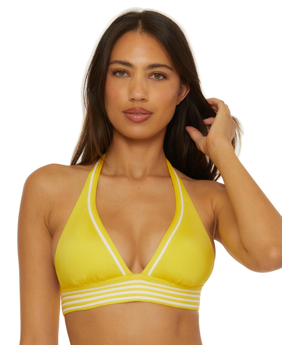 Trina Turk Women's Monaco Pleated Halter Bikini Top In Dersert Sun