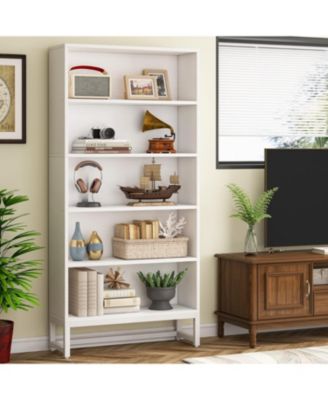 Tall Bookcase and Bookshelf, 70.8” Large Bookcases Organizer with 5-Tier Storage Shelves for Living Room, Bedroom, Office