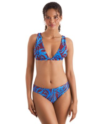 MIMI FLAMINGO WOMENS DAKOTA PRINTED BIKINI TOP LOGAN BIKINI BOTTOMS 