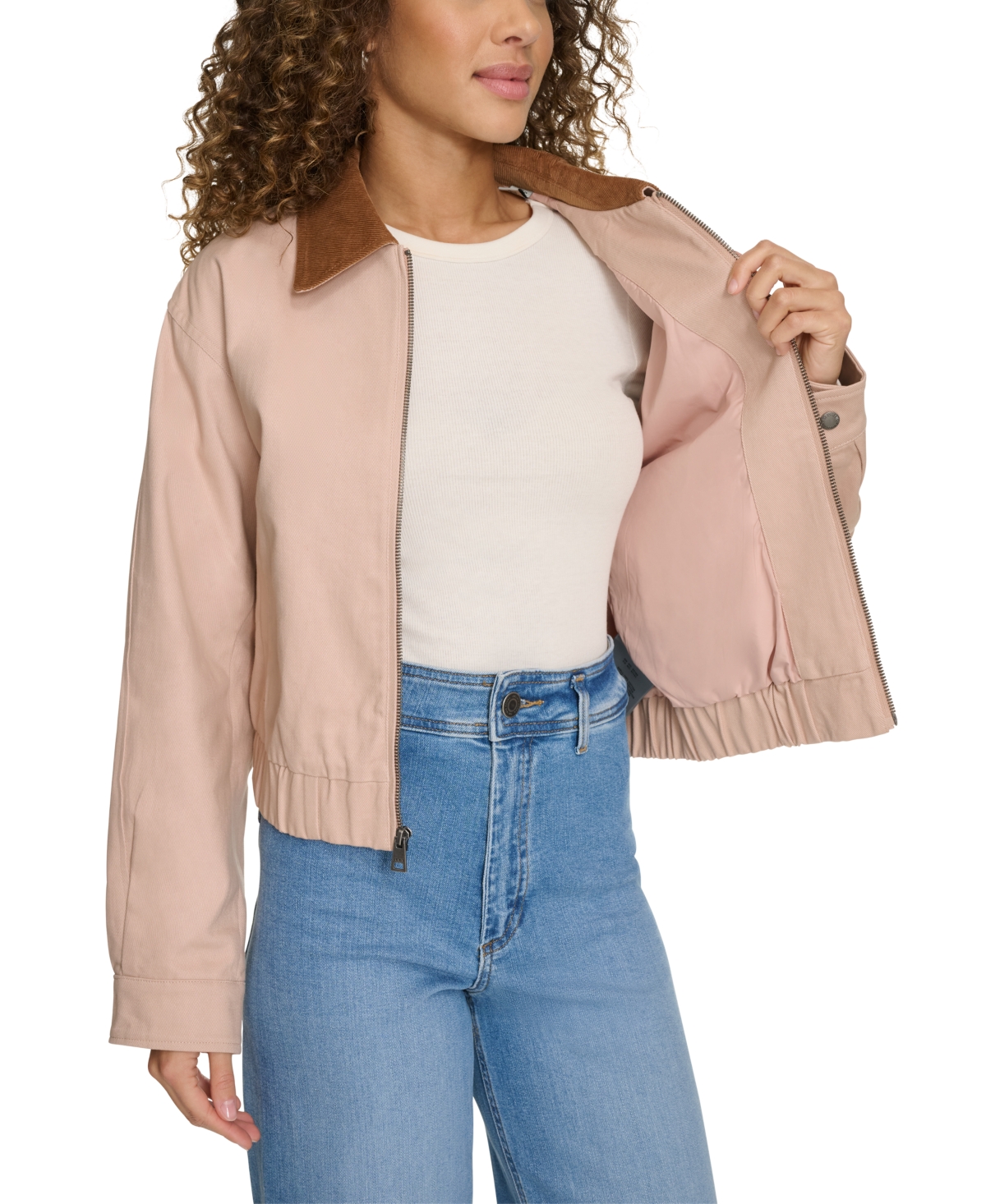 Levi's Laydown Collar Jacket In Light Pink