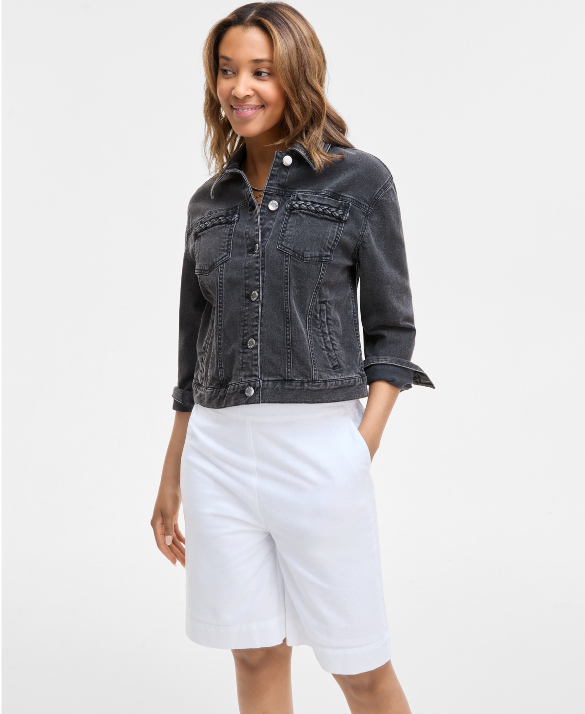 ON 34TH WOMEN'S LINEN-BLEND PULL-ON SHORTS, EXCLUSIVELY AT MACY'S 