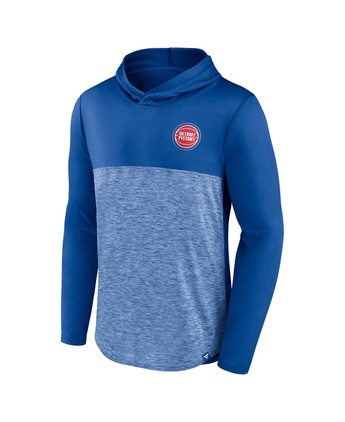 Fanatics Men's Royal Detroit Pistons Iconic Defender Lightweight Pullover Hoodie In Royal