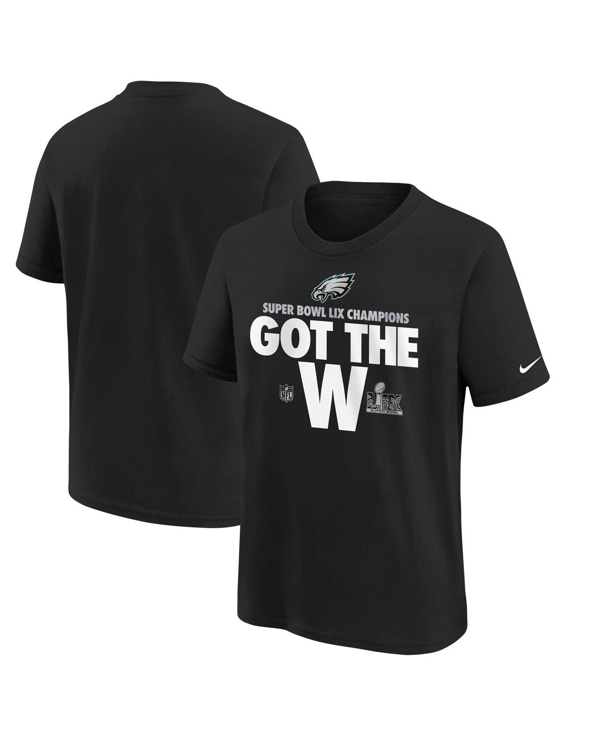 Nike Big Boys And Girls Black Philadelphia Eagles Super Bowl Lix Champions Parade T-shirt In Black