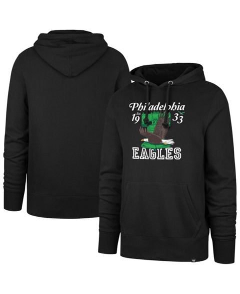 Мужское худи '47 Brand Black Philadelphia Eagles Regional Headline Pullover