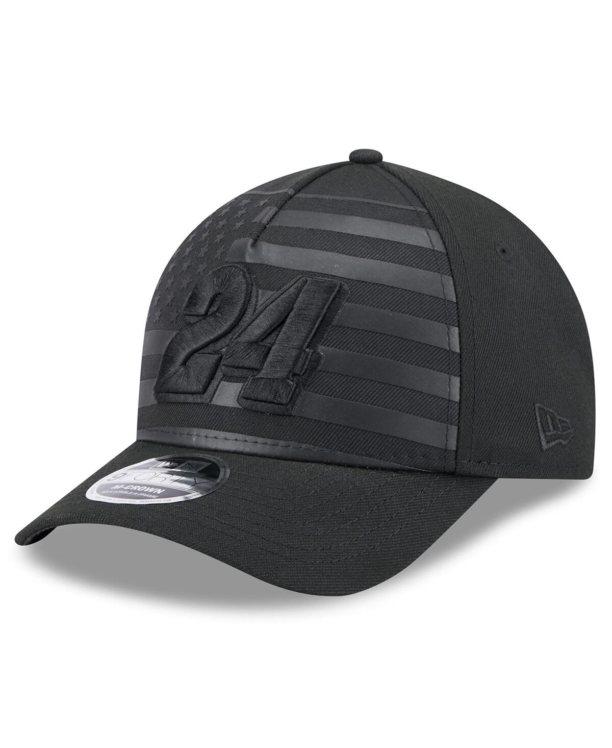 New Era Men's Black William Byron American Flag 9forty M-crown A-frame Adjustable Hat In Black