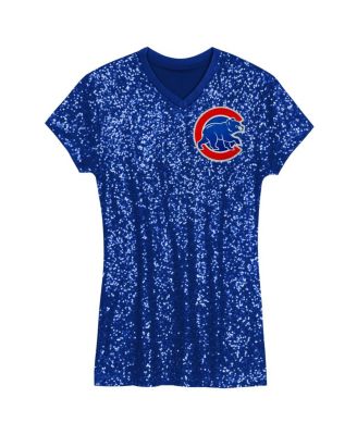 Girls Preschool Royal Chicago Cubs Sequin V-Neck Dress