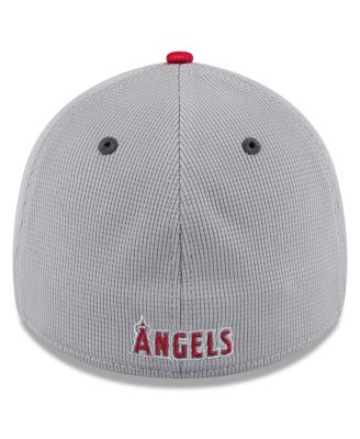 Men's Gray/Red Los Angeles Angels 2025 Batting Practice 39THIRTY Flex Hat