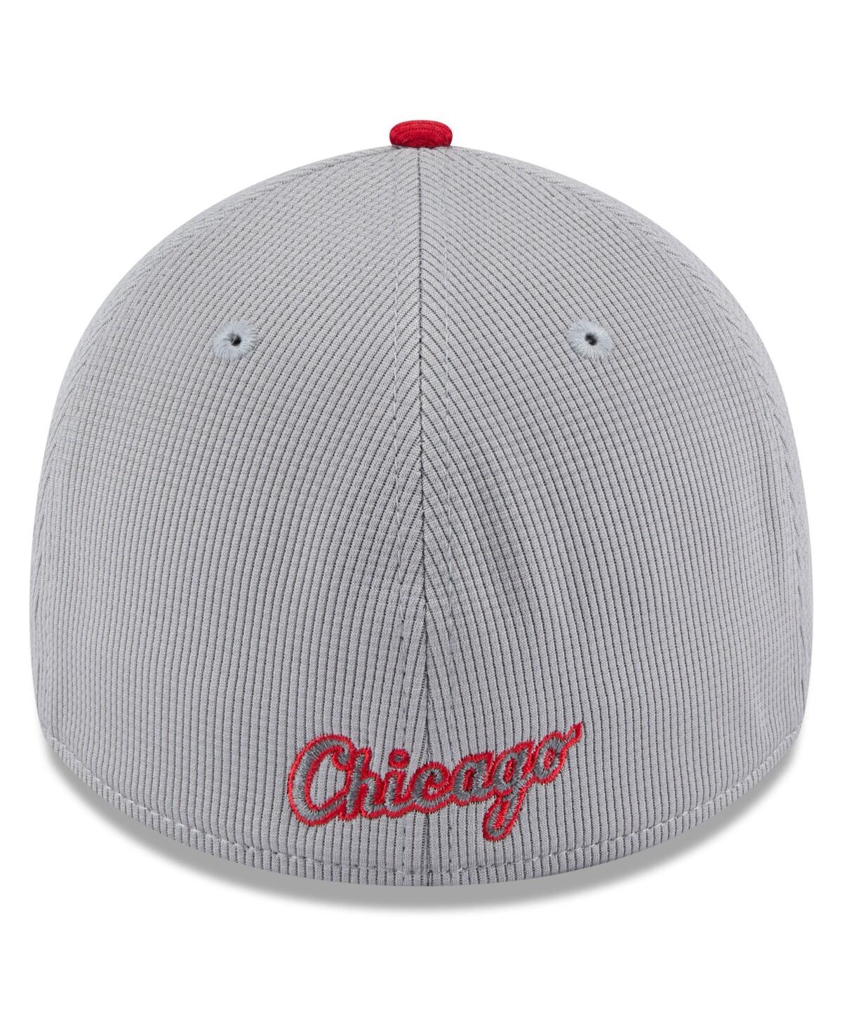 NEW ERA MEN'S GRAY/RED CHICAGO WHITE SOX 2025 BATTING PRACTICE 39THIRTY FLEX HAT 