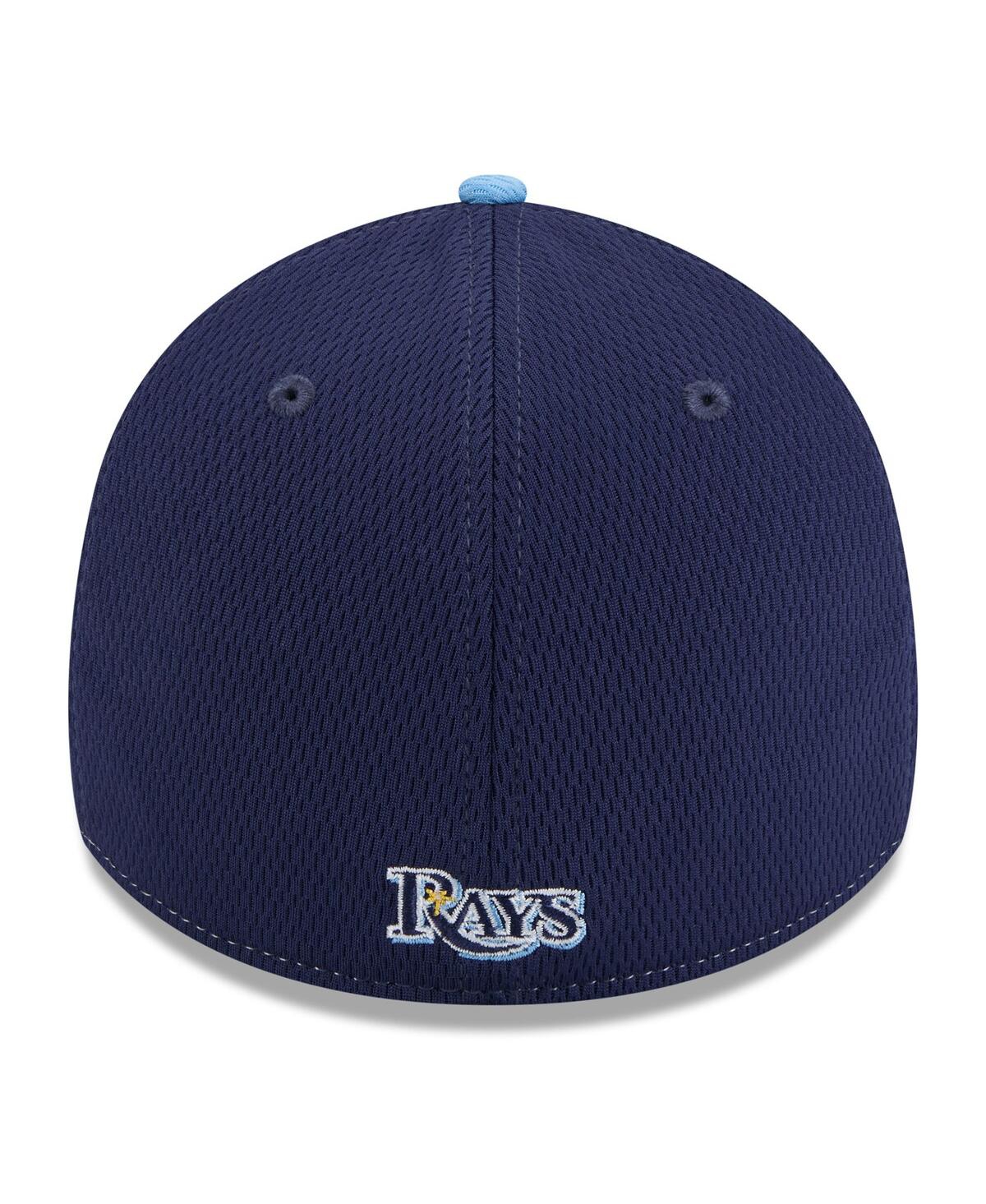 NEW ERA MEN'S NAVY/LIGHT BLUE TAMPA BAY RAYS 2025 MLB CLUBHOUSE 39THIRTY FLEX HAT 