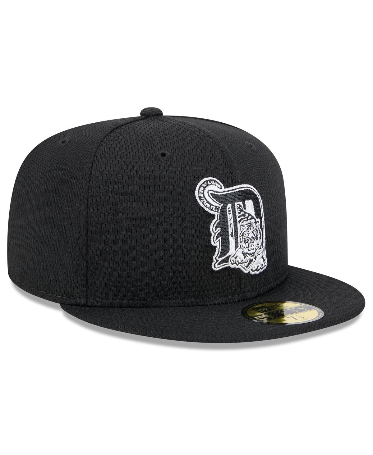 NEW ERA MEN'S BLACK DETROIT TIGERS 2025 MLB CLUBHOUSE 59FIFTY FITTED HAT 