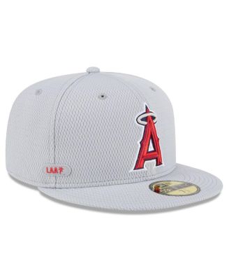 New Era - Men's Gray Los Angeles Angels 2025 MLB Clubhouse 59FIFTY Fitted Hat