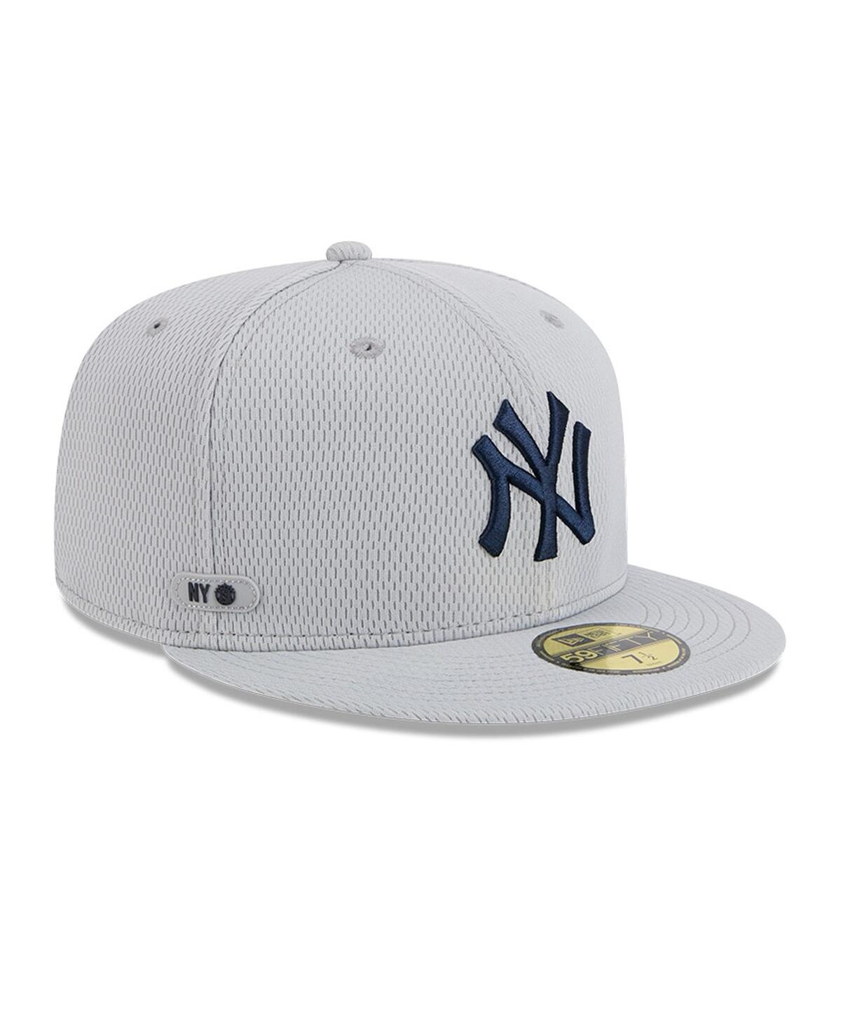 New Era Men's Gray York Yankees 2025 Mlb Clubhouse 59FIFTY Fitted Hat