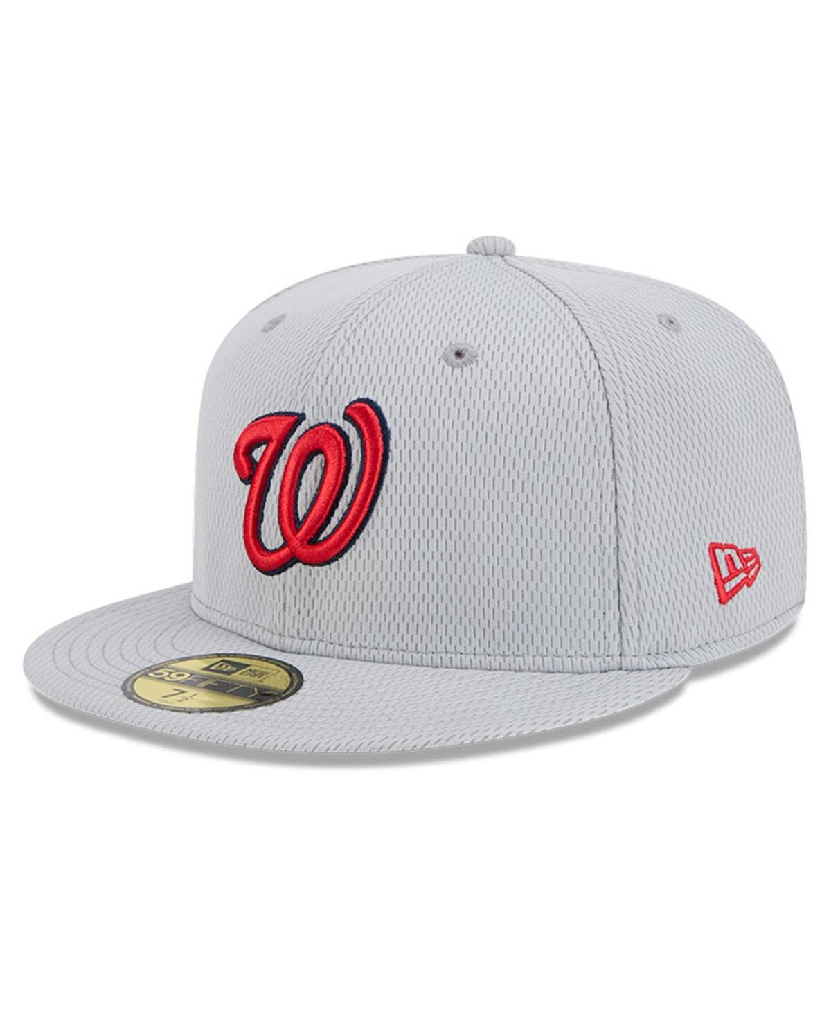 NEW ERA MEN'S GRAY WASHINGTON NATIONALS 2025 MLB CLUBHOUSE 59FIFTY FITTED HAT 