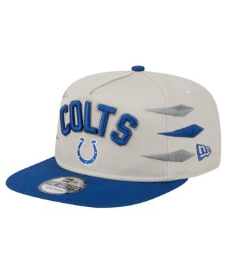 New Era - Men's Stone/Royal Indianapolis Colts Athletic Golfer Snapback Hat