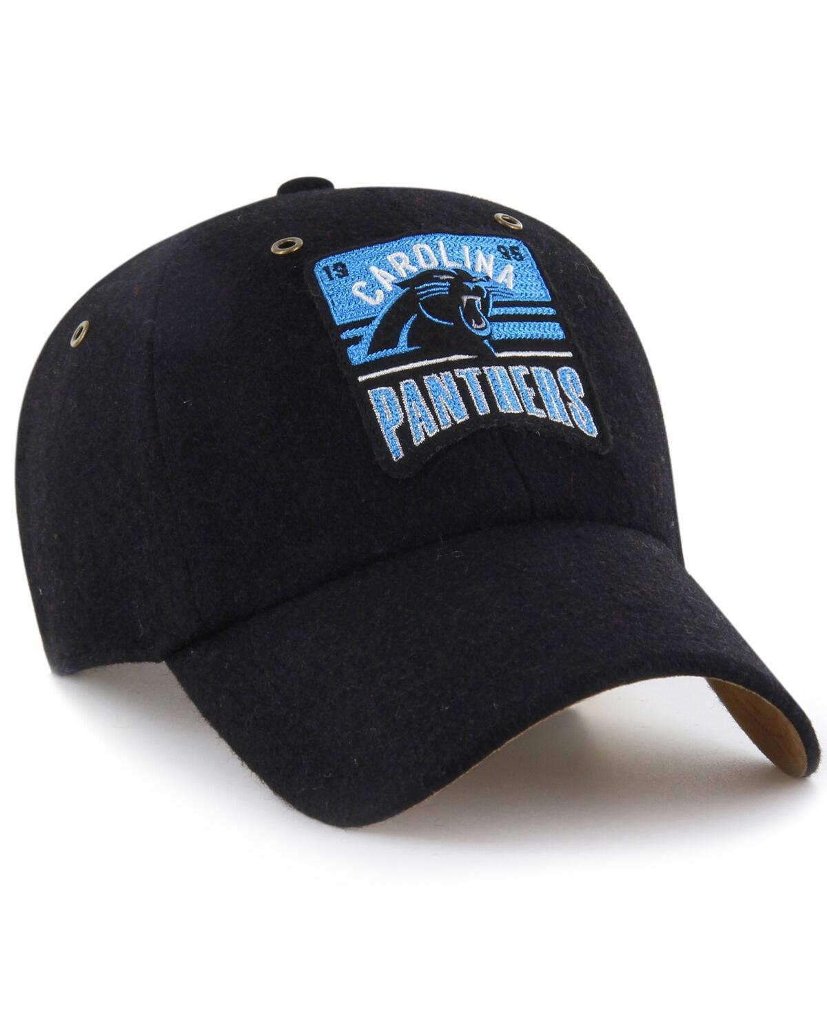 STONEY CLOVER LANE X '47 BRAND MEN'S AND WOMEN'S BLACK CAROLINA PANTHERS FIELD GOAL CLEAN UP ADJUSTABLE HAT 