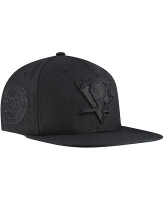 Men's Black Pittsburgh Penguins Soul Strike Cultivated-Pearl Tonal Snapback Hat