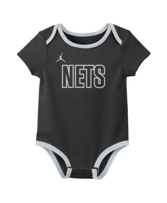 Baby Boys and Girls 3-Piece Brooklyn Nets Statement Edition Bodysuit Set