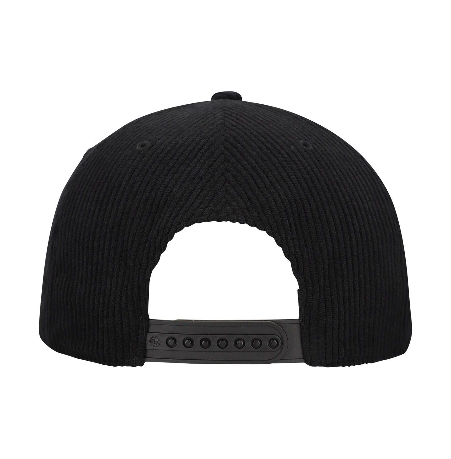 Мужская кепка '47 Brand Black Miami Heat Double Header Sidepatch Cord Hitch Adjustable Hat — фото 2
