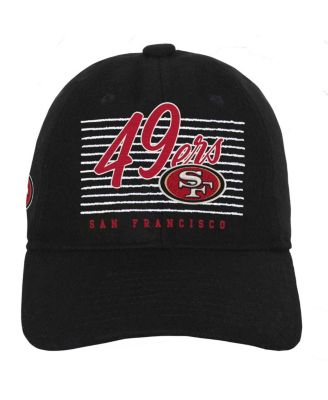 Big Boys and Girls Black San Francisco 49ers Retro Wooly Adjustable Hat