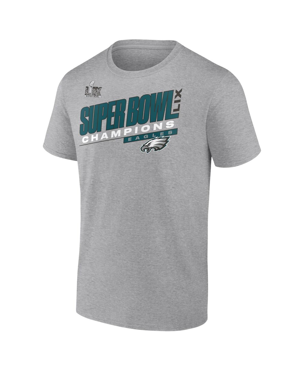 Fanatics Men's Heather Gray Philadelphia Eagles Super Bowl Lix Champions Big Tall Counting Points Score T-shi In Heather Gray