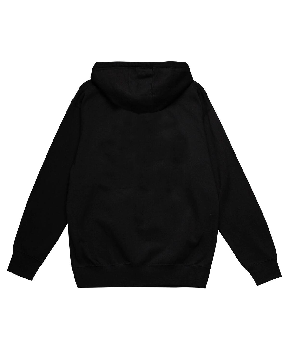 Mitchell & Ness Men's Black Atlanta Braves Sidewalk Sketch Pullover Hoodie In Black