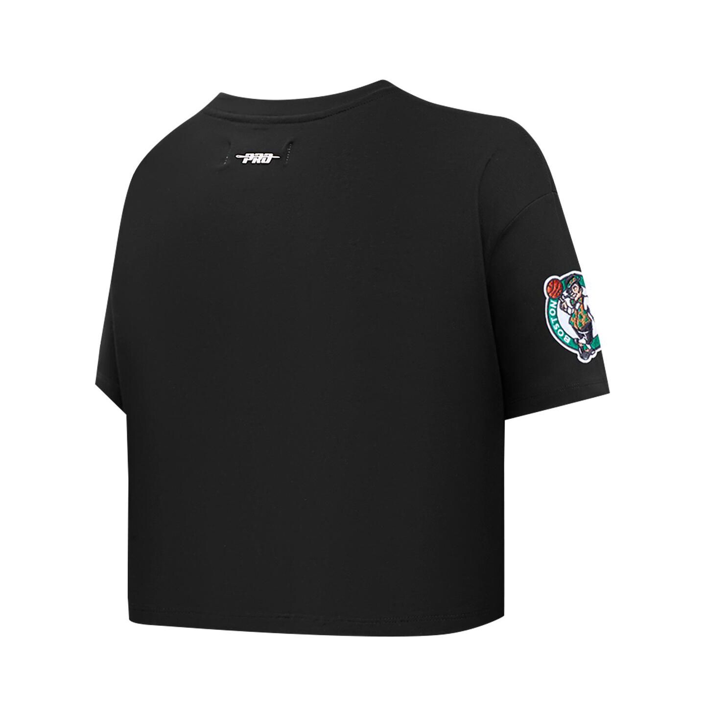 Женская футболка Pro Standard Black Boston Celtics Jewels Boxy Cropped — фото 2